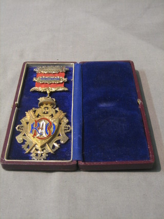 A silver Royal Antediluvian Order of Buffalo's pierced secretary's jewel