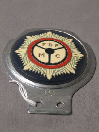 A Fire Brigade Police Motor Club car badge
