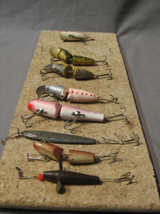 8 various wooden and metal Pike lures