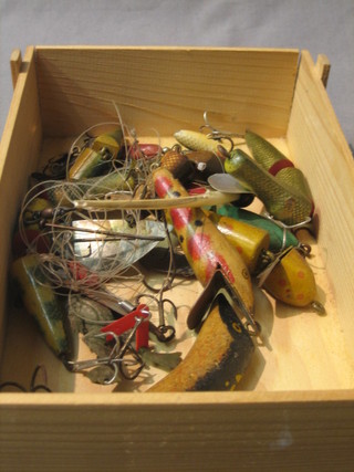 A collection of wooden Pike lures