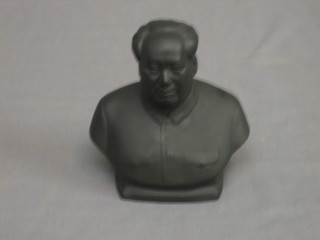 A 20th Century resin head and shoulders portrait bust of Chairman Mao, 5"