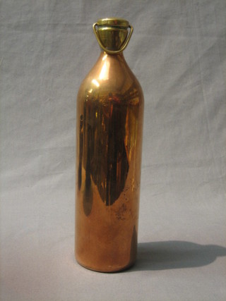 A copper and brass hotwater bottle