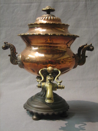 A 19th Century copper and brass Samovar