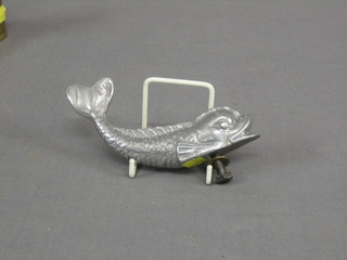 A chrome mascot in the form of a Brighton dolphin 5"