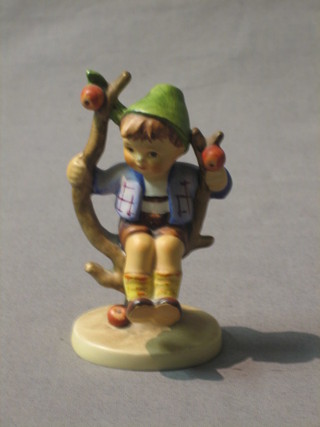A Goebal figure of a boy sat in an apple tree (f and r) 3"