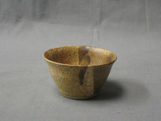 A Bernard Leach style circular Art Pottery bowl 3 1/2"