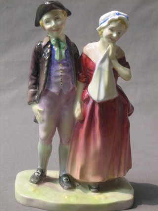 A Royal Doulton figure  Courting, HN2004, (the base with crack and crack to body)