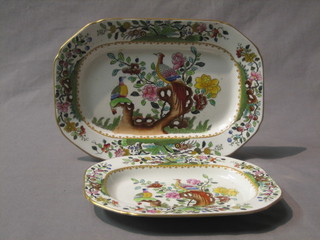 A Copeland Spode "Indian Tree" pattern sauce boat stand 10" and 1 other 8"