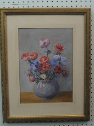 H A Luxford, watercolour still life study "Vase of Flowers" 11" x 8"