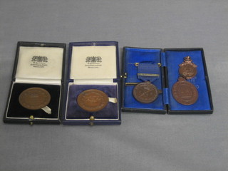 A bronze Royal Naval Rifle Association medal for Bisley, a bronze Service Rifle Championship medallion, 1 other Revolver medallion and 2 bronze shooting medallions