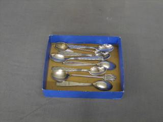 A US silver tea soon, 6 silver plated teaspoons and 1 other