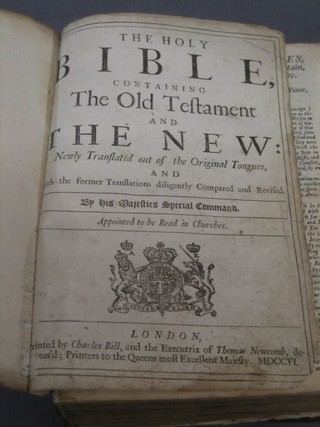 A Queen Anne Holy Bible, containing Old and New Testament by Special Appointment (requires binding)