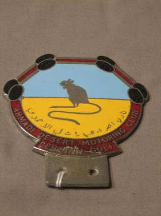An Ahmadi Desert Motoring Club Persian Gulf car badge