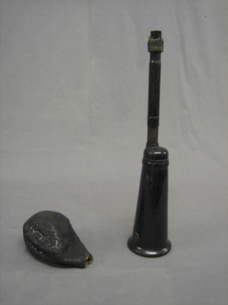 A 19th/20th Century King of the Road no. 60 metal motoring horn (rubber ball perished)