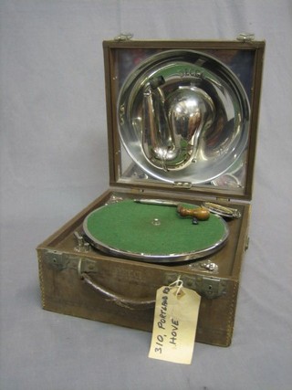 A Decca portable manual gramophone