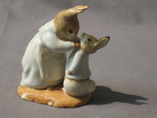 A Royal Albert Beatrix Potter figure Mrs Rabbit and Peter