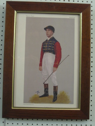 A Vanity Fair style coloured print of "A Kings Jockey" 13" x 7"