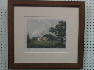 A 19th Century coloured print "West Grinstead Park" 7" x 9"