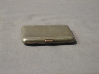 A silver cigarette case, Birmingham 1919, 2 ozs