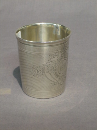 A Russian silver beaker 1864, the base marked AM84 2 1/2 ozs