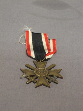 A Nazi German War Merit Cross with swords