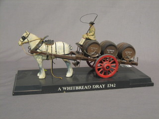 A plastic model of a 1742 Whitbread Dray 15"