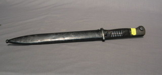 A German Mauser bayonet the blade marked EuF.Horster complete with metal scabbard