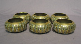 6 Eastern brass and copper bowls 5"
