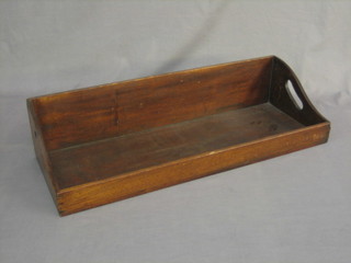 A mahogany book tray 26"
