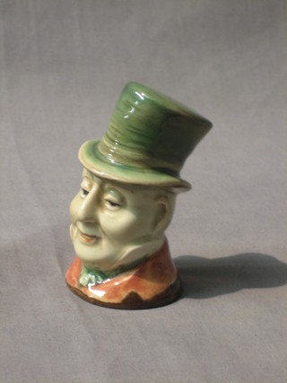 A Beswick salt pot in the form Mr McCawber 3" 