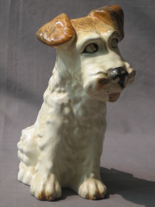 A Sylvac figure of a seated dog, the base with Sylvac mark 8"