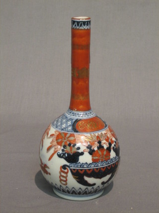 A 19th Century Japanese Imari club shaped specimen vase 7", the base with signature mark