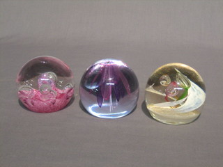 A Caithness paperweight Pot Pourri, 1 other Moon Flower and 1 other Renaissance
