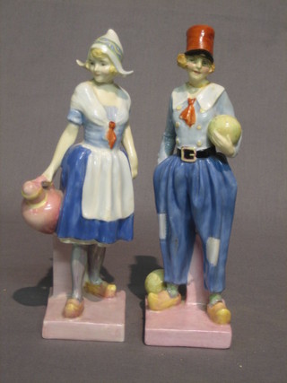 2 Royal Doulton figures "Gretchen" HN1397 and "Derrick" HN1398 (both heads f and r) 8"