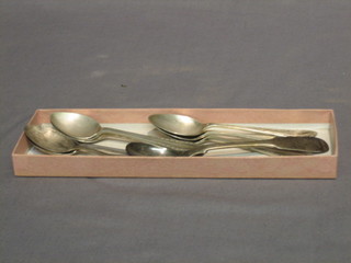 6 Art Deco silver coffee spoons, Sheffield 1944 and 3 other teaspoons