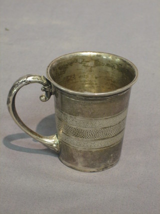 A Continental silver Christening tankard, the base marked 800 WTB