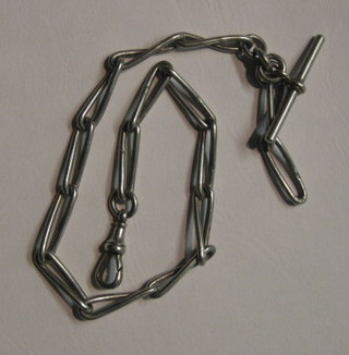 A silver fetter link watch chain 13"