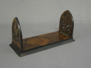 A pair of Victorian walnut expanding book ends 14"