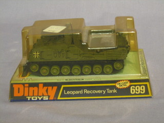 A Dinky Leopard recovery tank no. 699 boxed