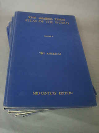 Vols. 2, 3, 4 and 5 "The Sunday Times Atlas of the World" mid Century edition 1955