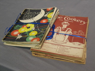 Various editions of "Home Cookery and Comforts" together with various other books