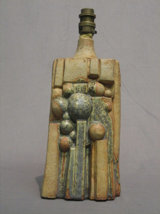 A Bernard Rooke pottery lamp base 12" (f and r)