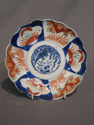 A 19th Century Japanese Imari porcelain plate with lobed borders 8"