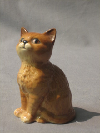 A Beswick figure of a seated cat 4"