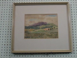 A. Ian Fleming, watercolour "Moorland Scene" signed and dated 1954 7 1/2" x 9 1/2"