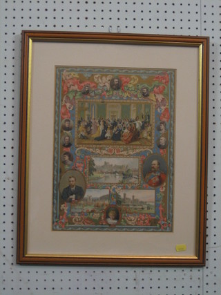 A 19th Century coloured print "Royal Family" 14" x 11"