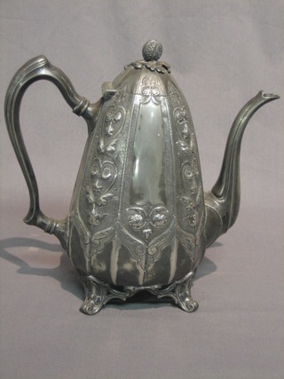 A Britannia metal coffee pot