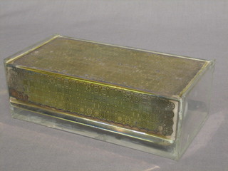 A Dunhill 1950's/60's WMF silver plated and perspex cigarette box with hinged lid 7"