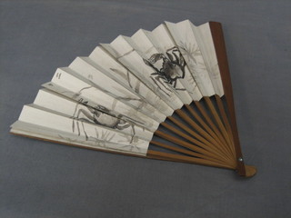 An Eastern bamboo and paper fan