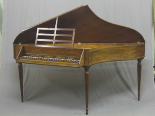 A 20th Century spinet by Johannes Morley of London,  contained in a rosewood case